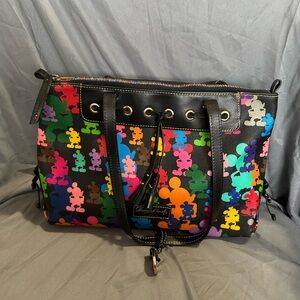 Dooney & Bourke Disney Mickey WonderHandbag Silhouettes Tassel Multi Color 2010